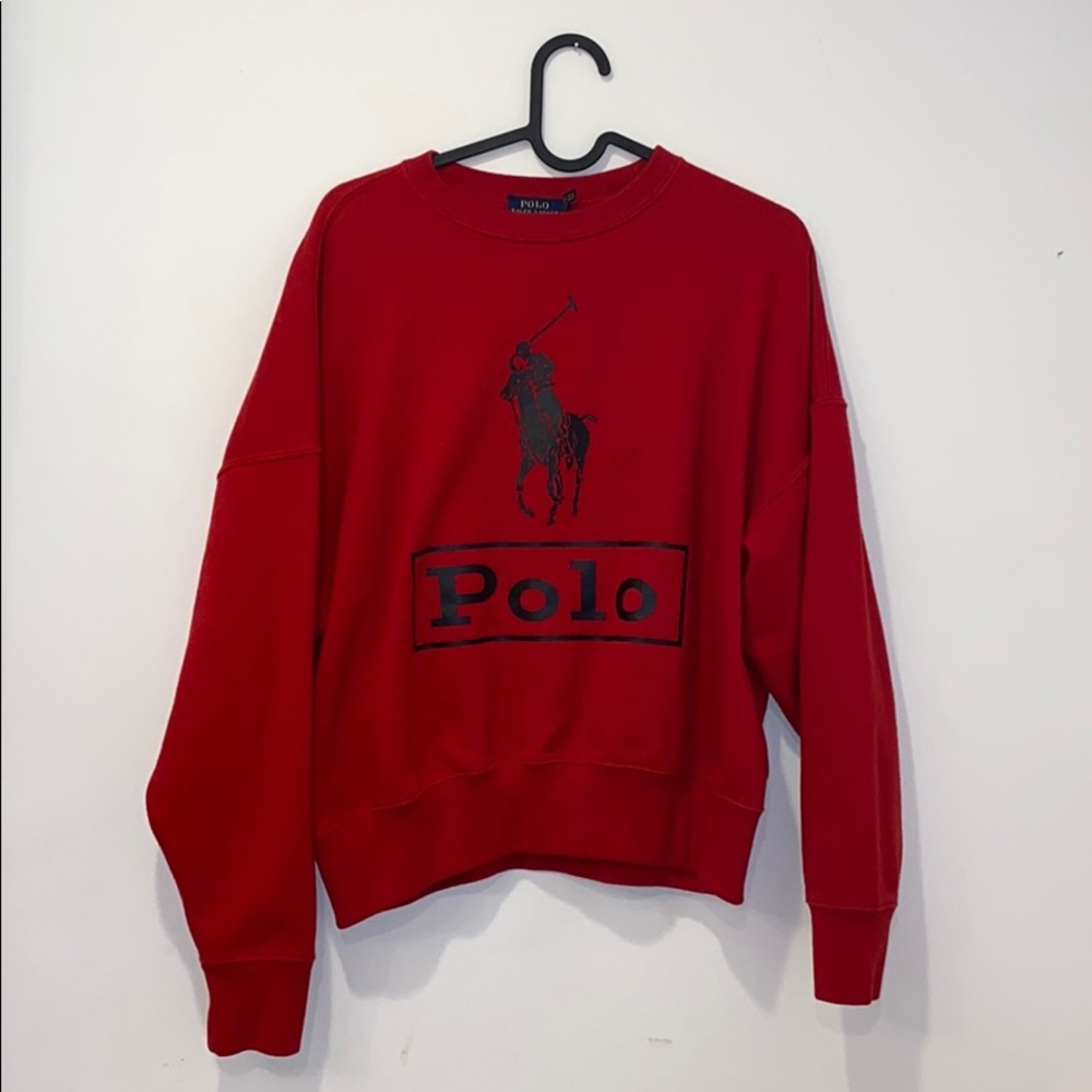 Red Polo sweatshirt